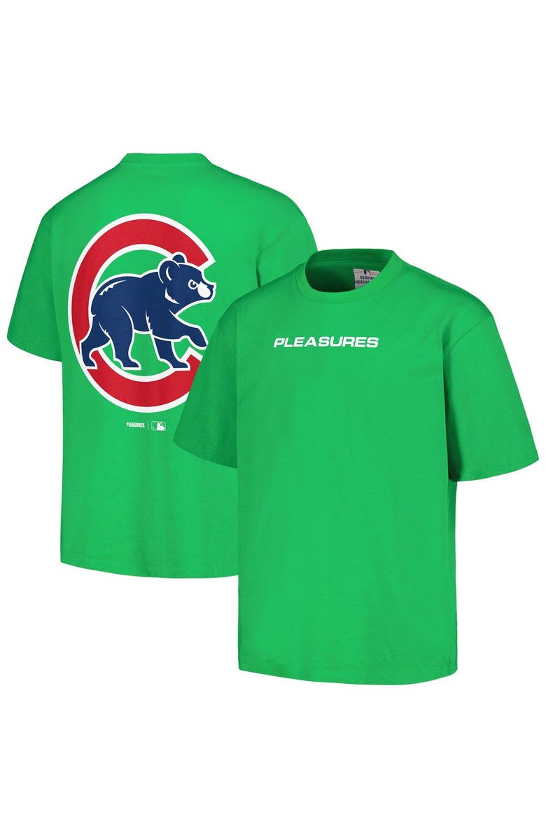 PLEASURES Men's PLEASURES  Green Chicago Cubs Ballpark T-Shirt, Main, color, Green