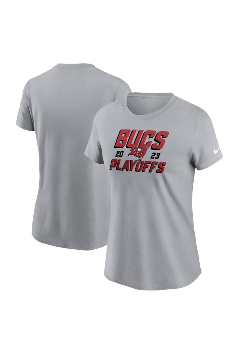 Women's Nike Gray Tampa Bay Buccaneers 2023 NFL Playoffs Iconic T-Shirt, Alternate, color, Gray