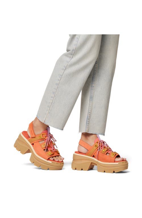 Sorel Rein Cb™ Lace-up Platform Sandal In Tuscan/gum