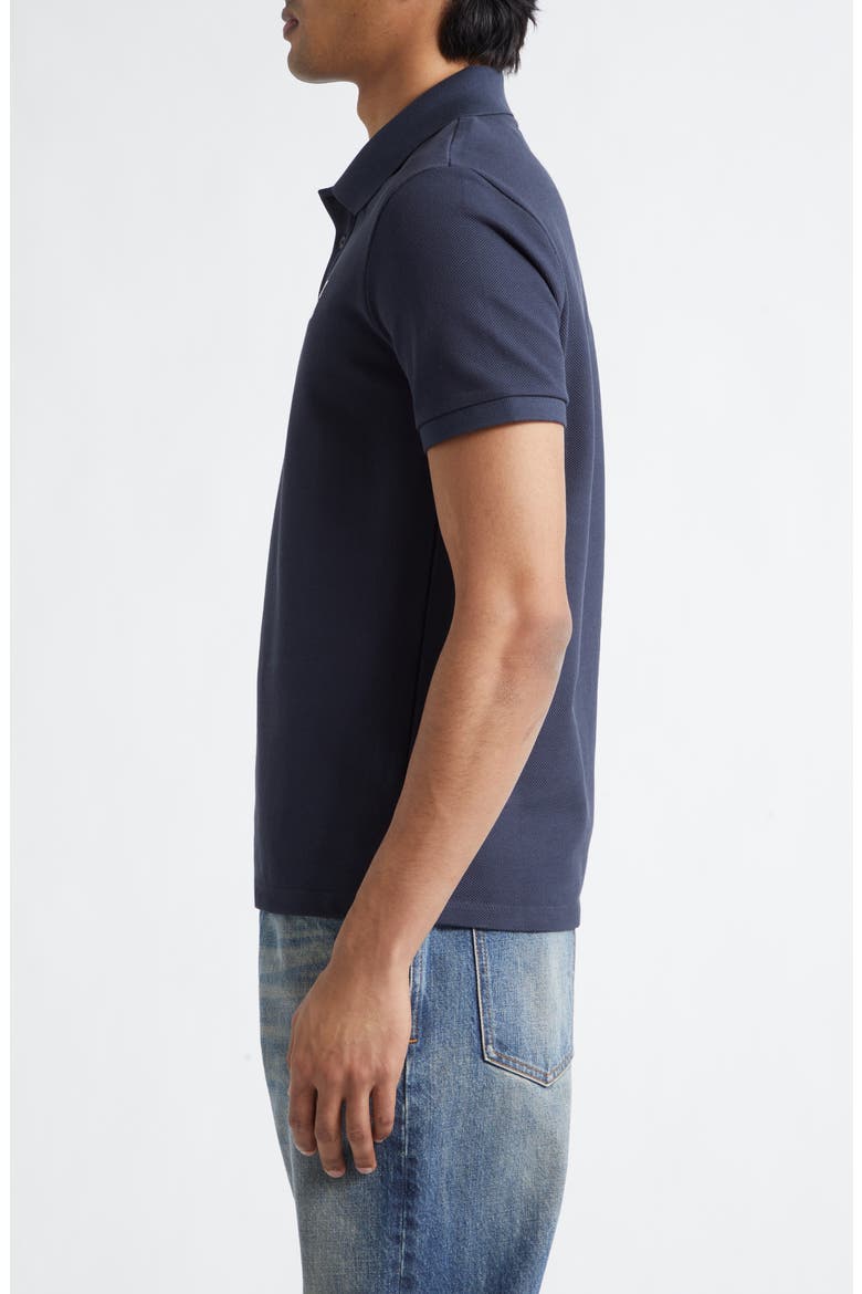 Embroidered Logo Cotton Polo, Alternate, color, SIV NAVY/ WHITE