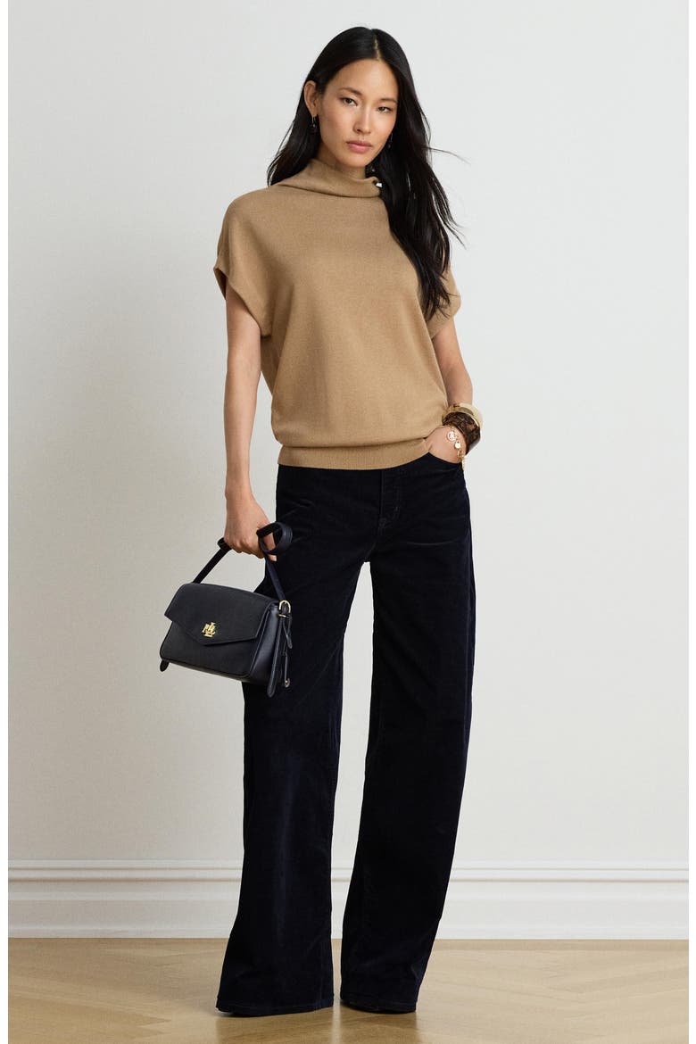 Mock Neck Sweater, Alternate, color, CAMEL BEIGE