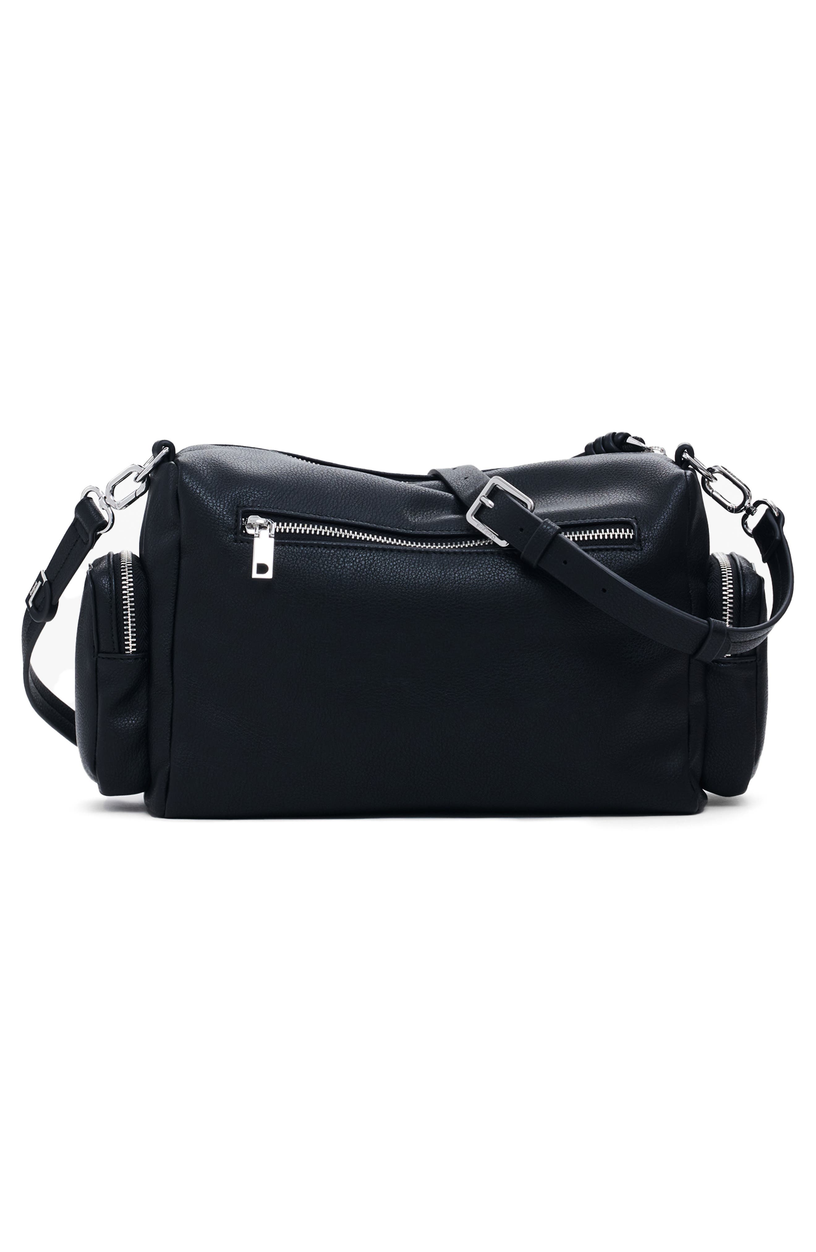 Desigual Faux Leather Shoulder Bag, Alternate, color, Black