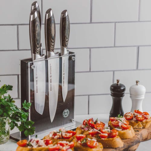 Schmidt Brothers Cutlery Bonded Ash 7-piece Knife Block Set In Gray