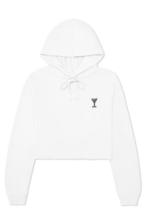 Dalix Martini Cropped Hoodie In White