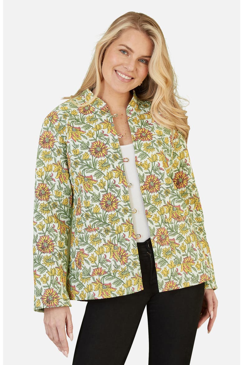 Sunflower Reversible Quilted Jacket, Main, color, Yellow