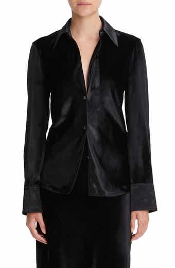 Vince Bias Cut Velvet Blouse
