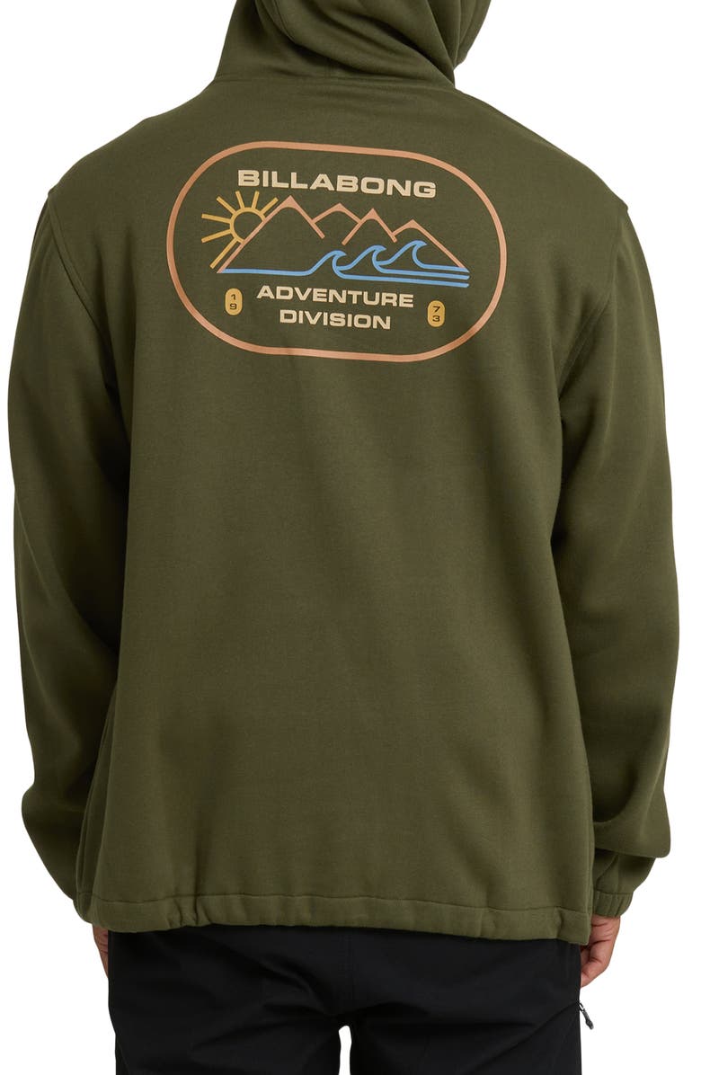 Billabong Compass A/Div Fleece Graphic Hoodie, Alternate, color, Winter Moss