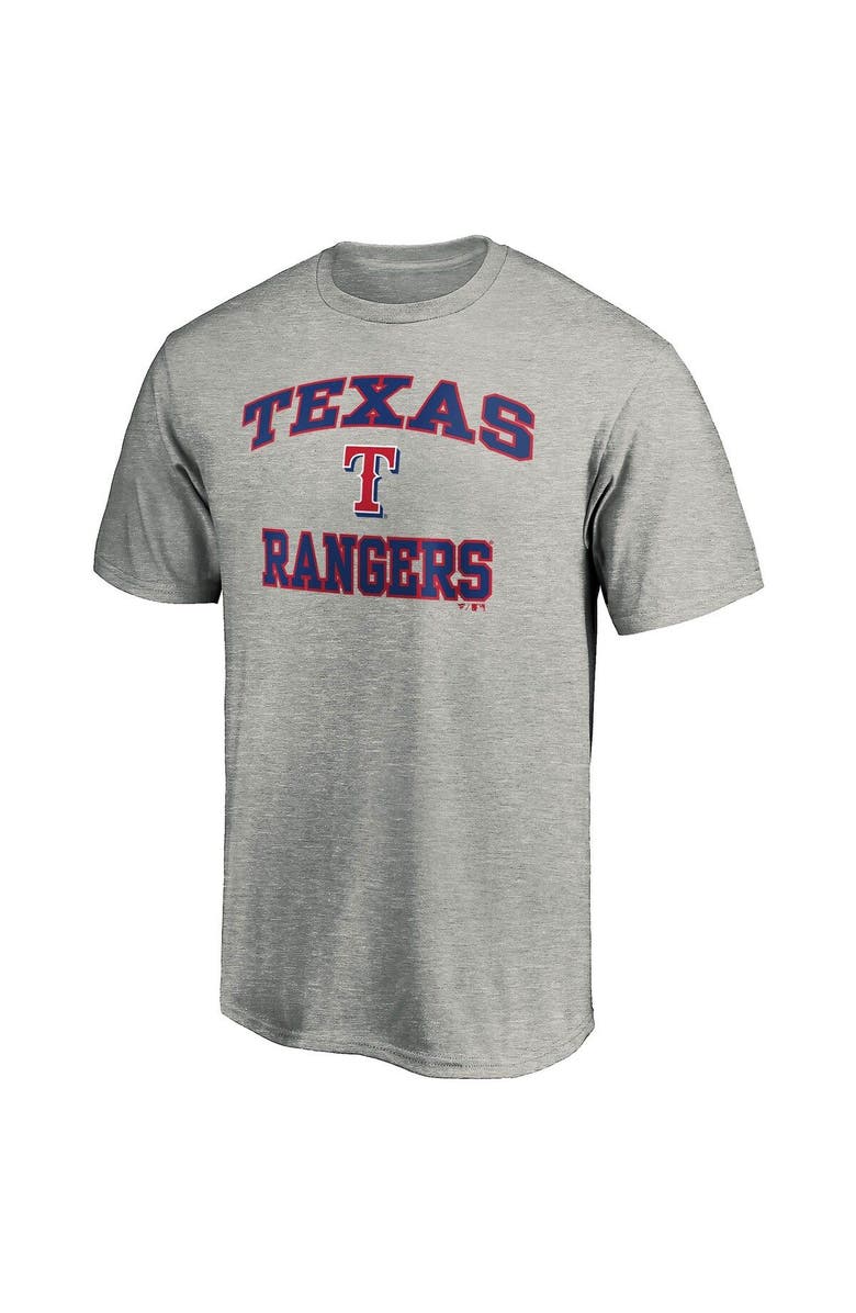 FANATICS Men's Fanatics Branded Heathered Gray Texas Rangers Heart & Soul T-Shirt, Alternate, color, 