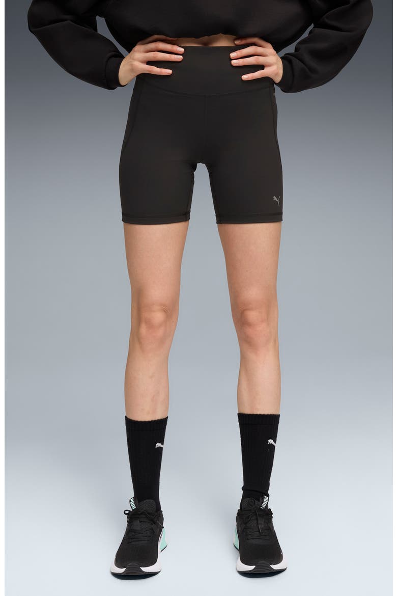 CLOUDSPUN High Waist Performance Short Tights, Main, color, PUMA BLACK
