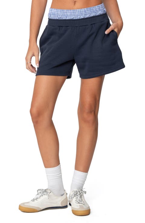 Plaid Boxer Detail Shorts