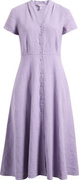 Seasalt Cornwall Carved Wood Linen Midi Dress