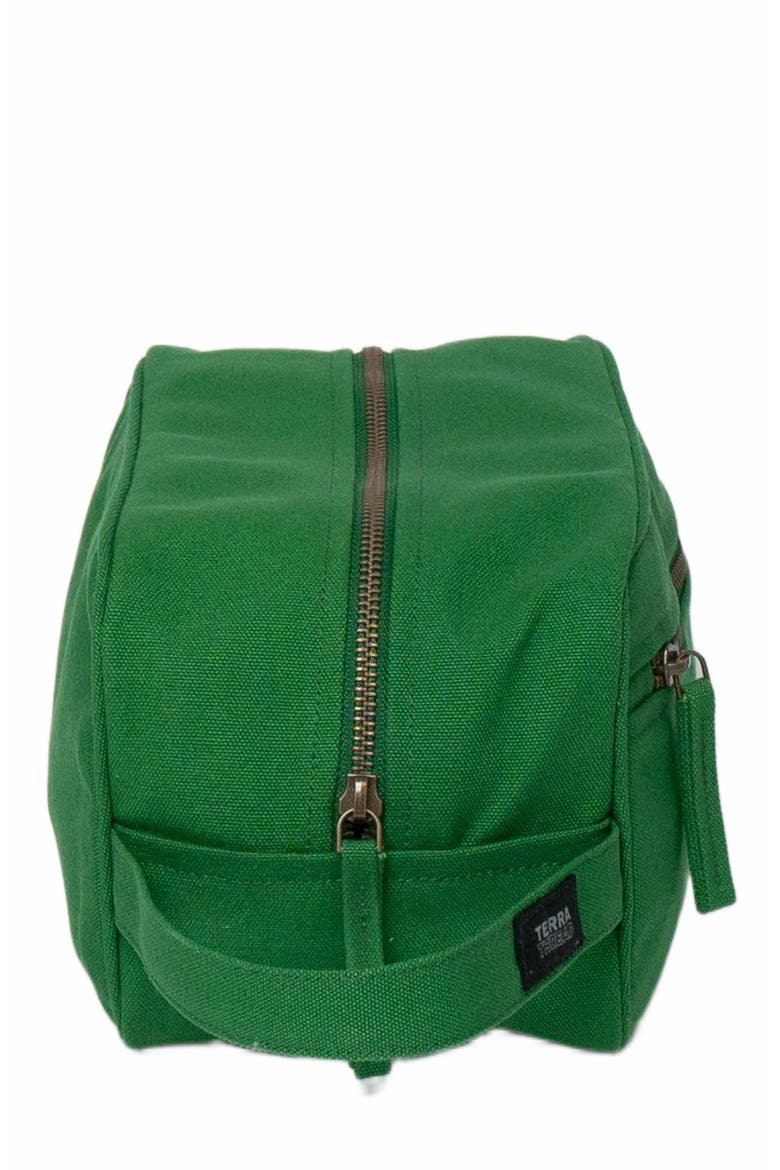Organic Cotton Toiletry Bag, Alternate, color, Moss Green