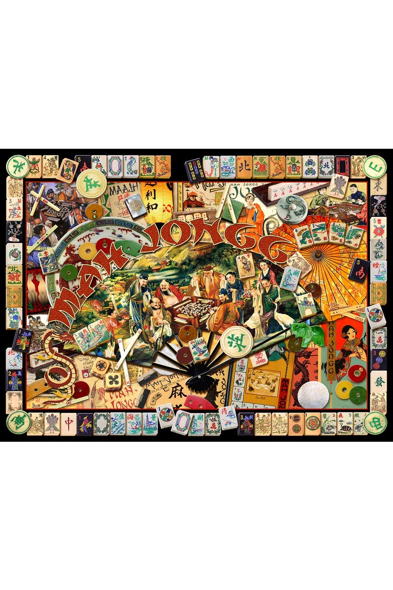 Mah Jongg Masters 1000 piece Jigsaw Puzzle for Adults, Alternate, color, Multicolor