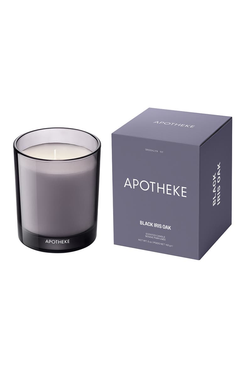 Black Iris Oak Petite Scented Candle, Main, color, NO COLOR