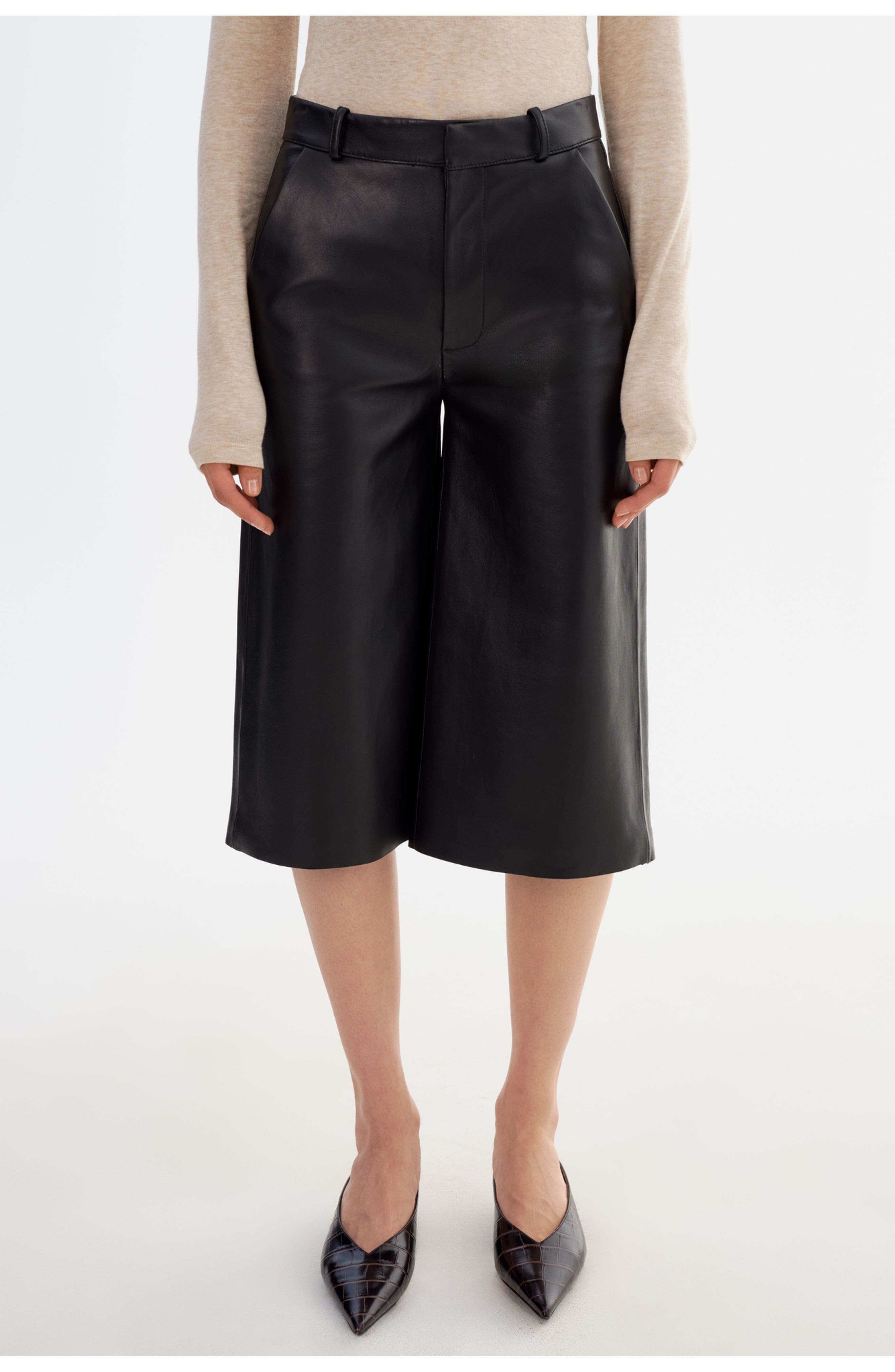 Lise | Leather Bermuda Short - image 2