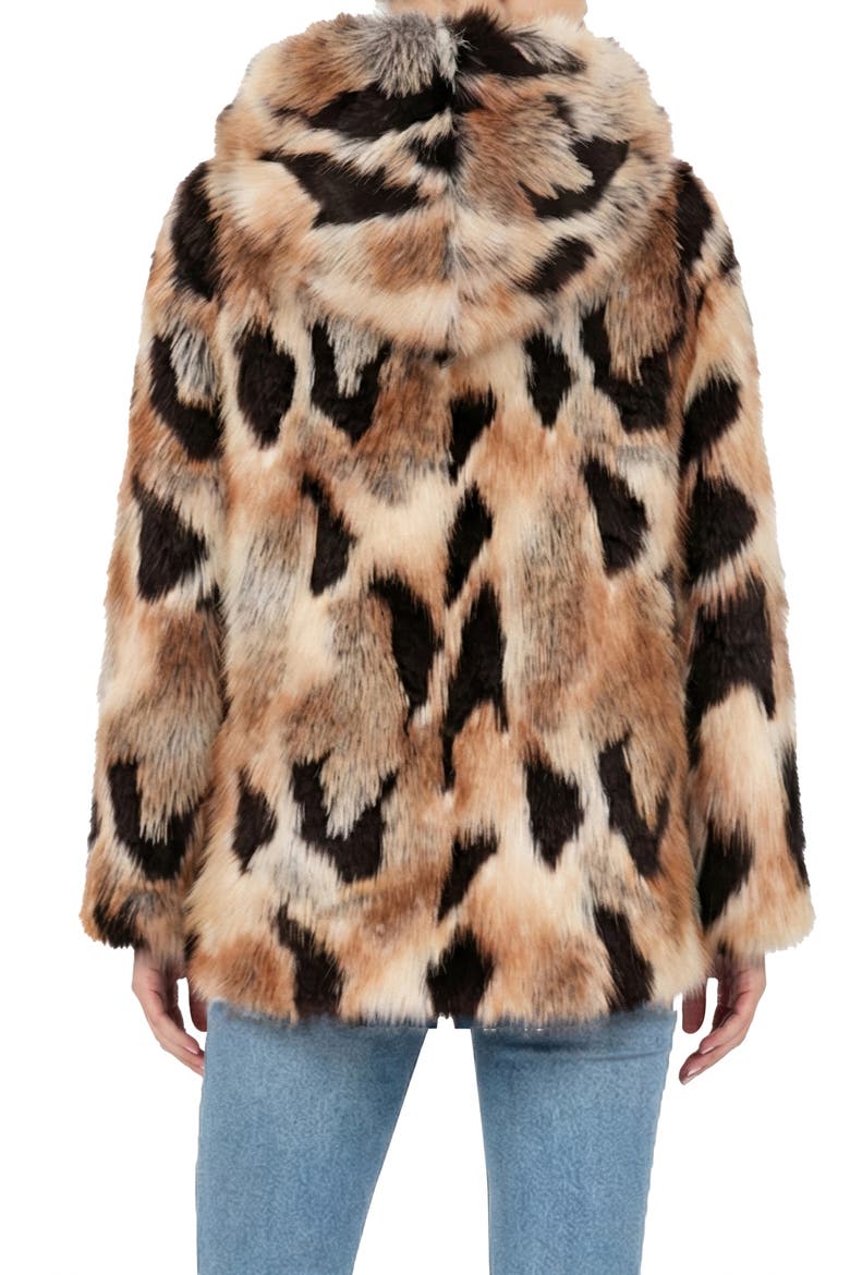 Fur-Free Gold Fox (Faux Fur) Jacket, Hood, Alternate, color, GOLD