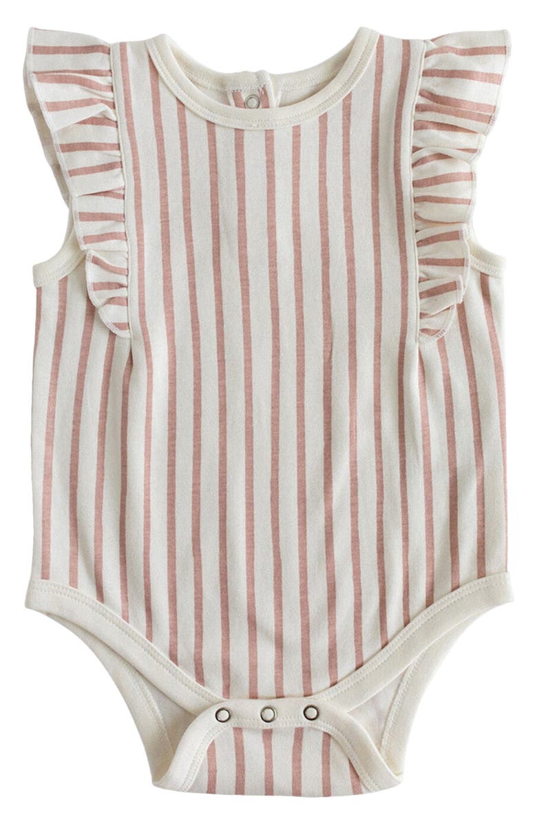 Pehr Ruffle Organic Cotton Bodysuit, Main, color, 