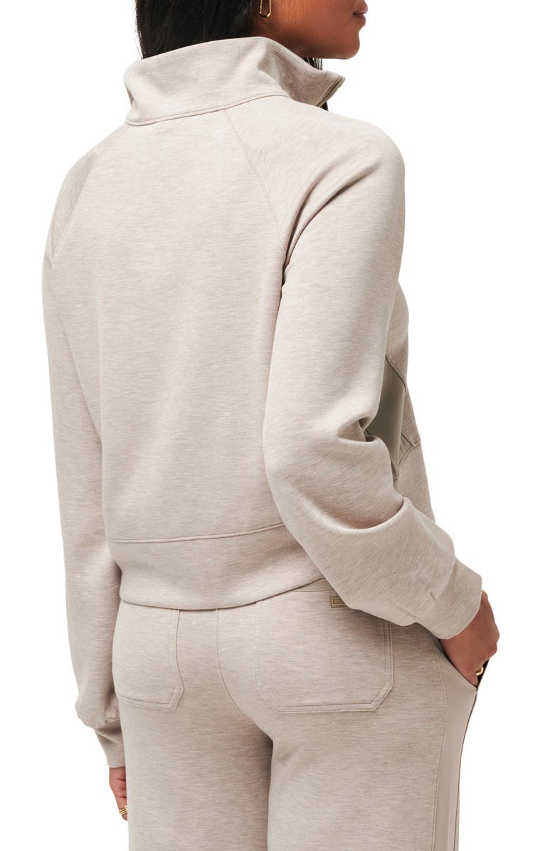 TravisMathew Delightful Half Zip Pullover, Alternate, color, Heather Taupe