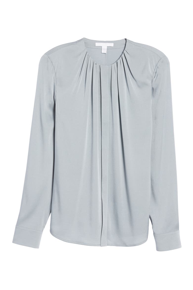 Banora Stretch Silk Blouse, Alternate, color, BLUE DUST