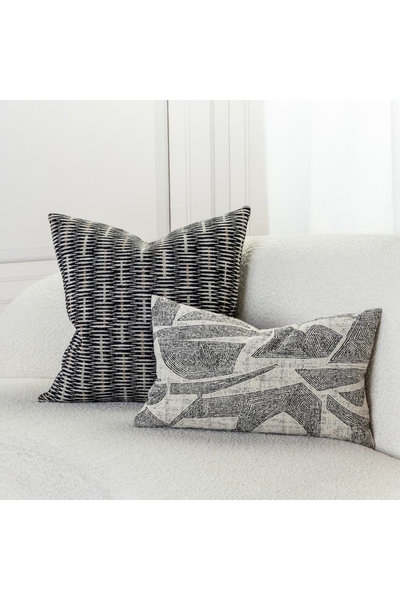 Influence Ebony Indoor & Outdoor Woven Accent Pillow, Alternate, color, Ebony