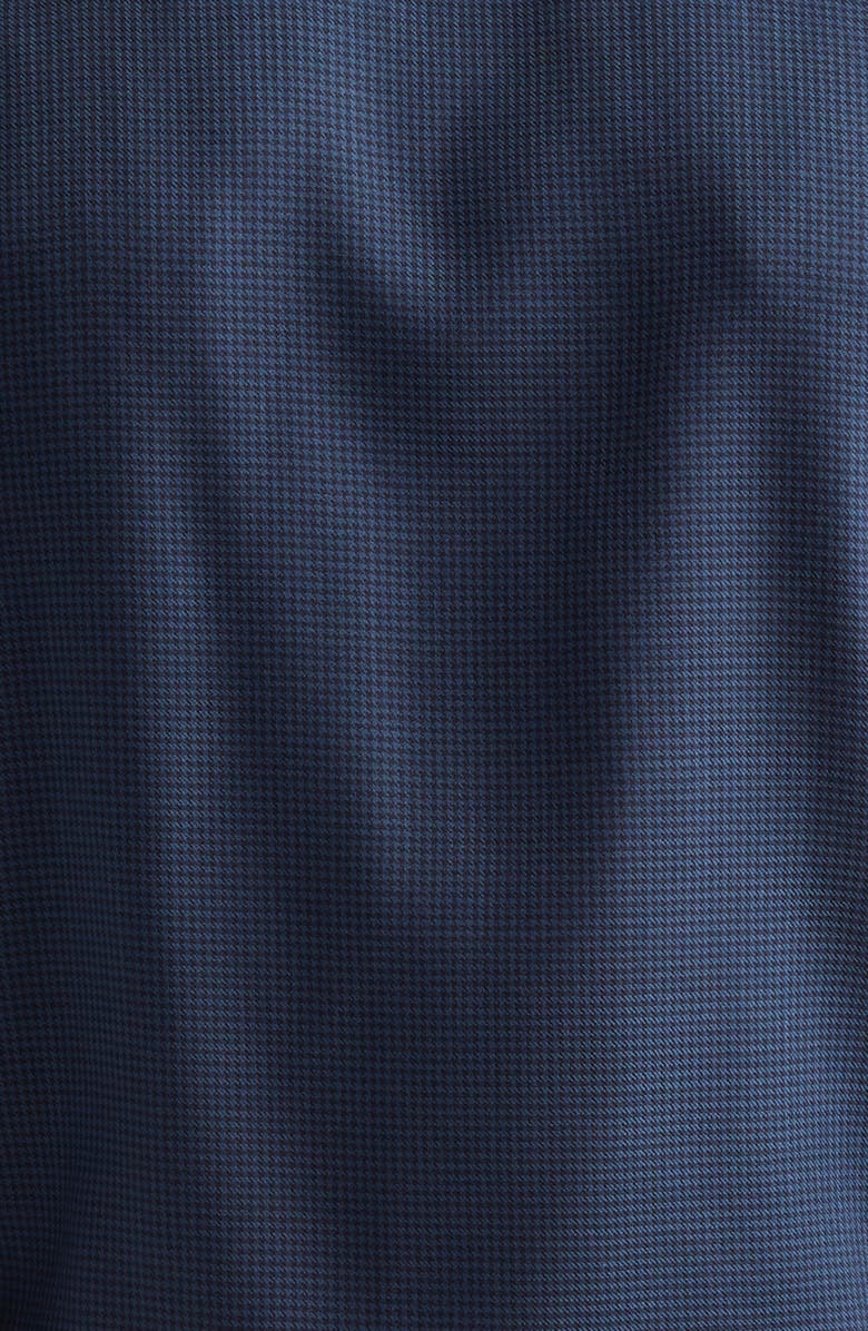 ISAIA Houndstooth Check Wool Button-Up Shirt, Alternate, color, Medium Blue