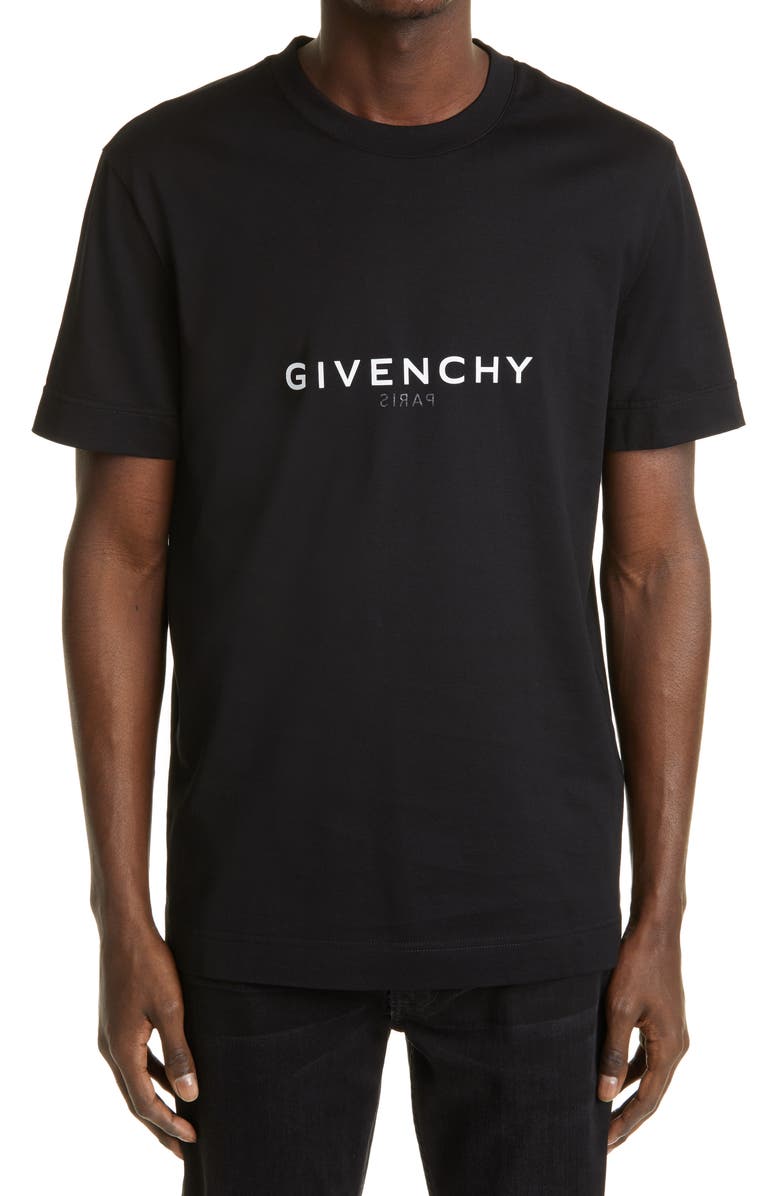 Givenchy Slim Fit Logo T-Shirt, Main, color, Black
