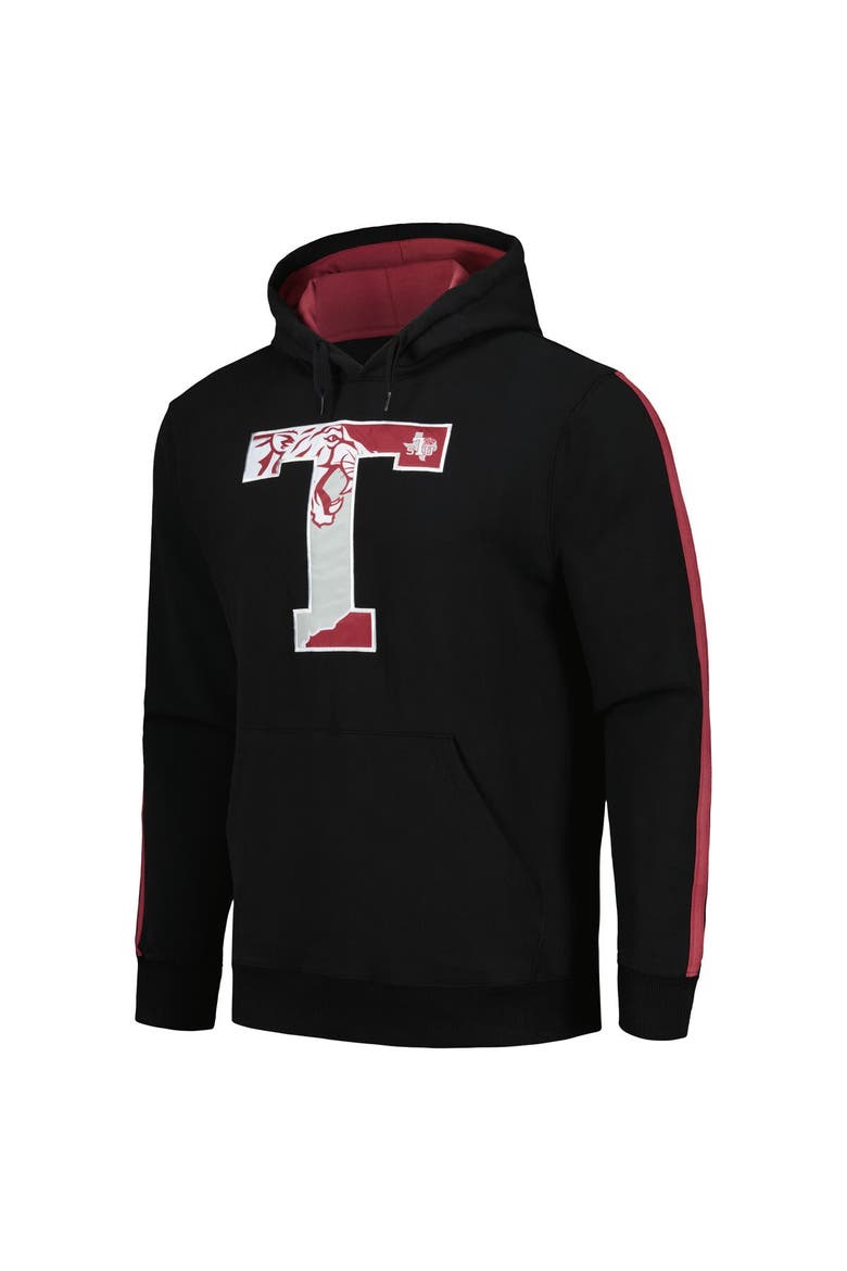 Men's FISLL Black Texas Southern Tigers Oversized Stripes Pullover Hoodie, Alternate, color, Black