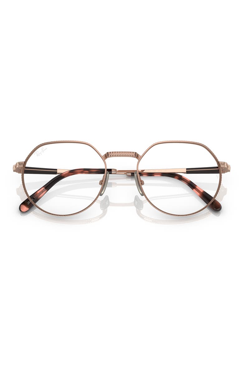 Jack 51mm Irregular Optical Glasses, Alternate, color, ROSE GOLD