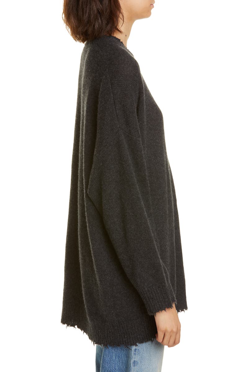 R13 Distressed Cashmere Boyfriend Sweater, Alternate, color,