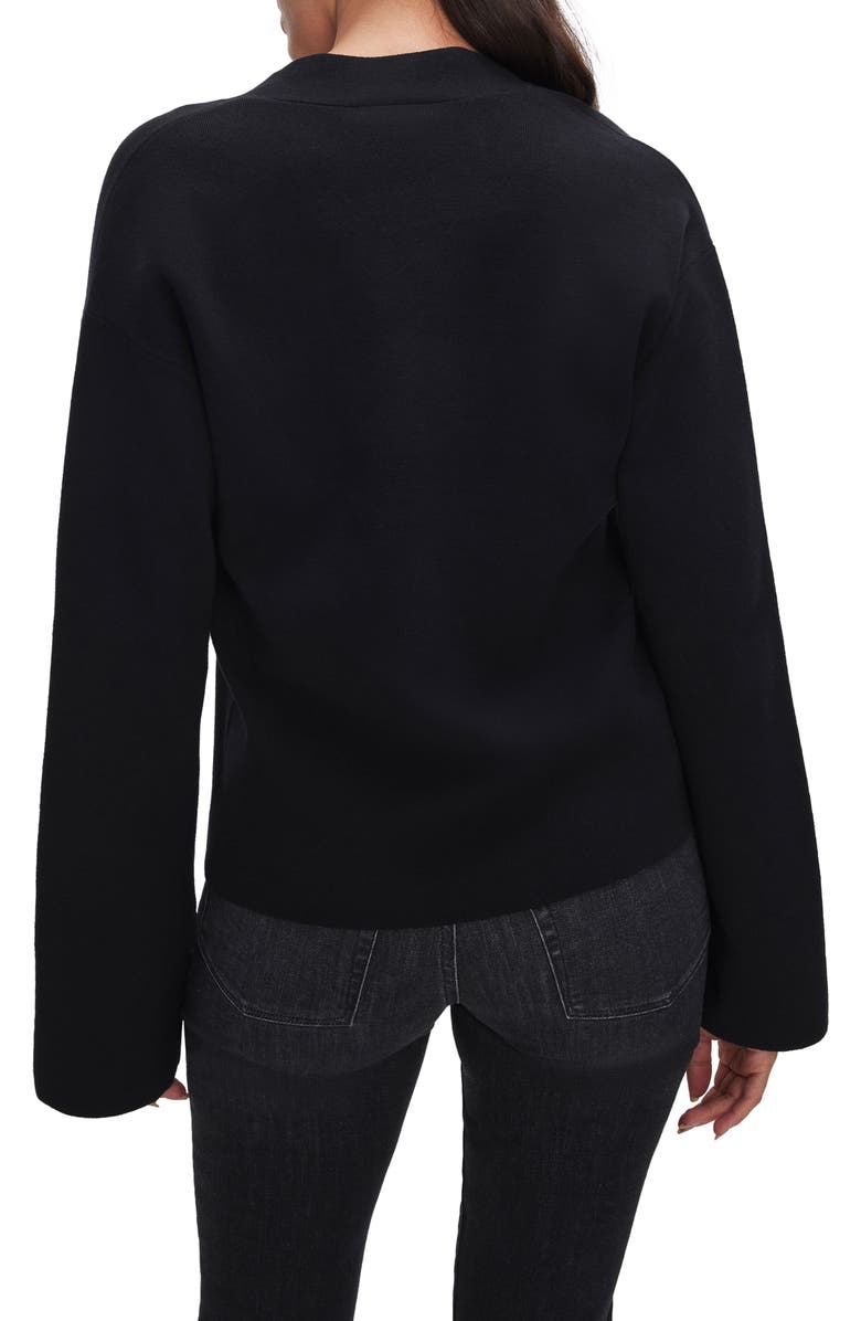 Good American Boxy Cotton Blend Sweater, Alternate, color,