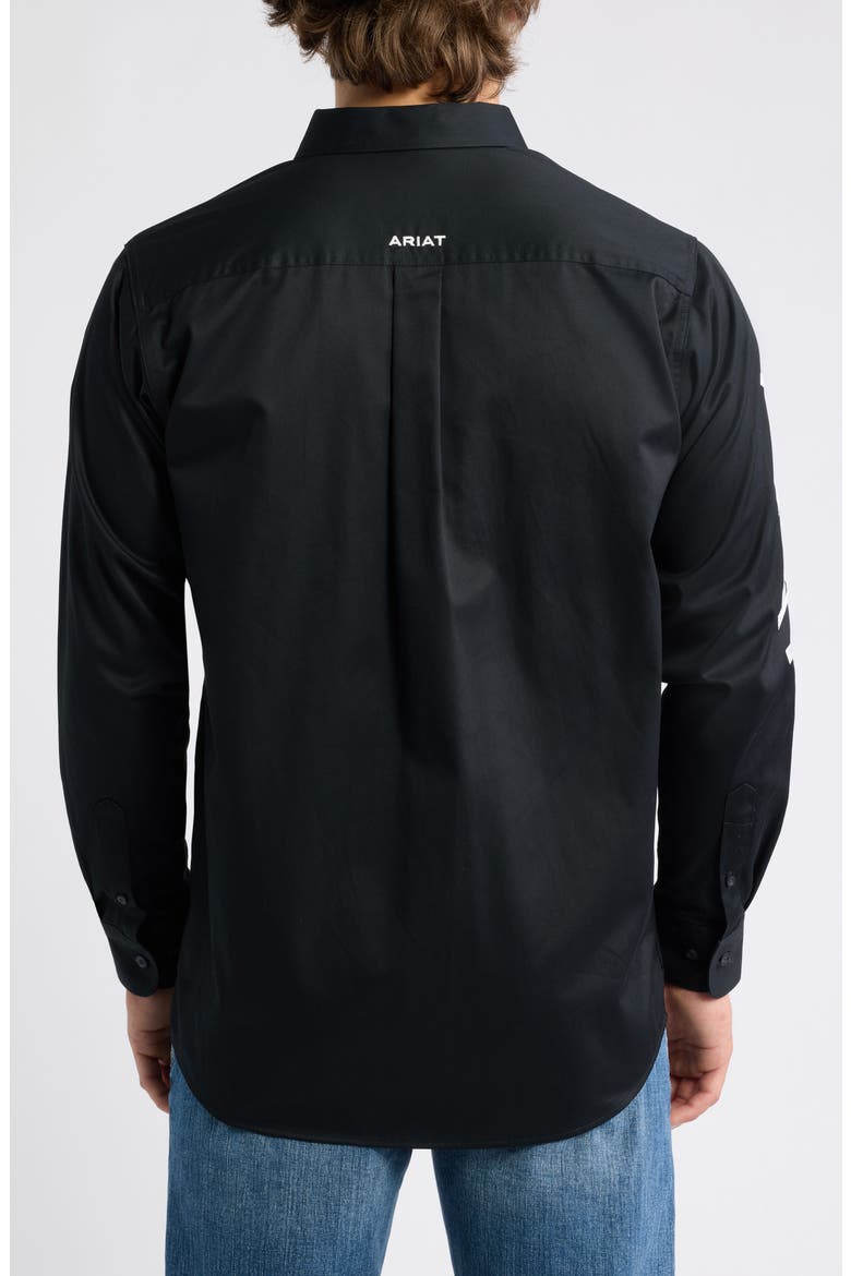 Team Logo Twill Shirt, Alternate, color, BLACK/ WHITE