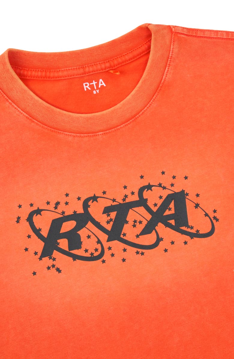 RtA Kids' Lawson Cotton Graphic T-Shirt, Alternate, color, Orange Planetary Rta