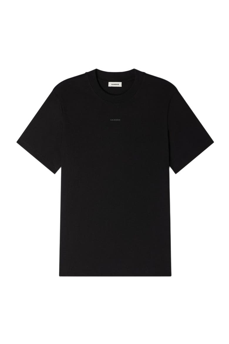 Cotton T-shirt, Alternate, color, Black