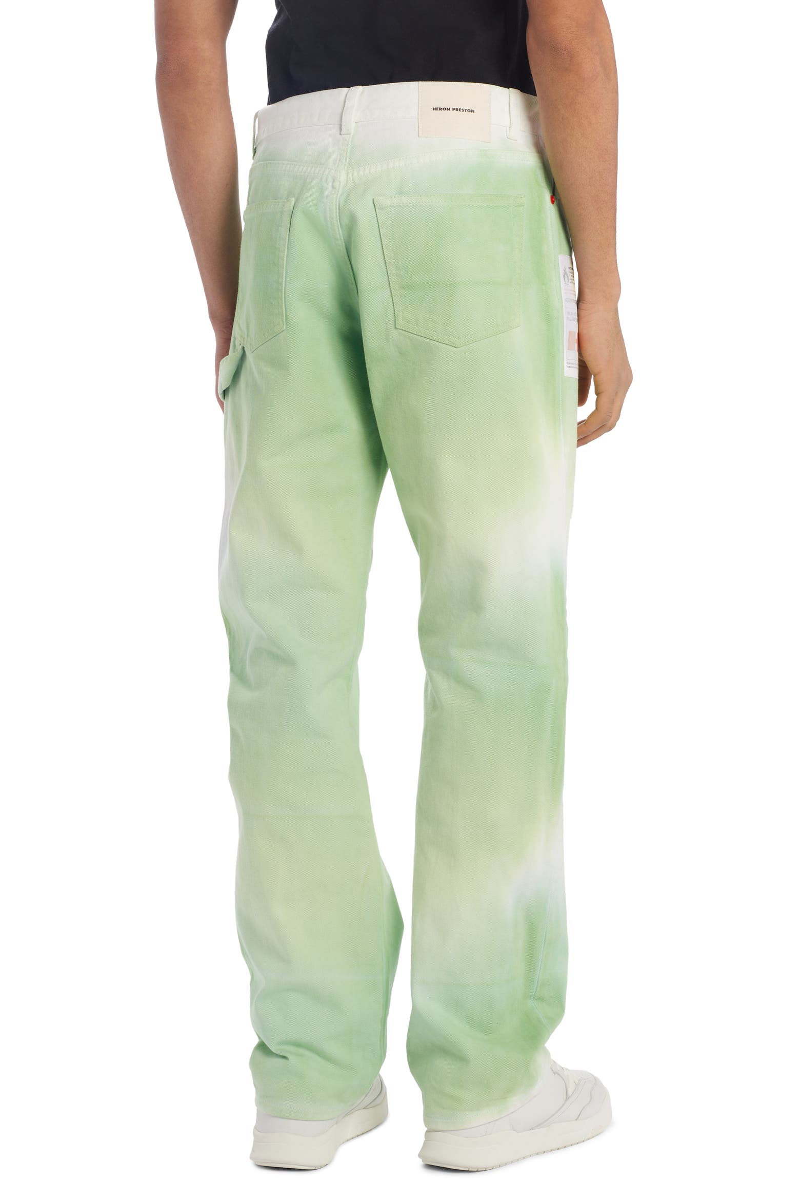 Good Status Labels Heron Preston Logo Label Tie Dye Carpenter Jeans (Men) | Nordstrom