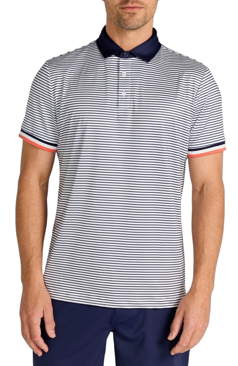 Redvanly Poireir Stripe Performance Polo, Main, color, 