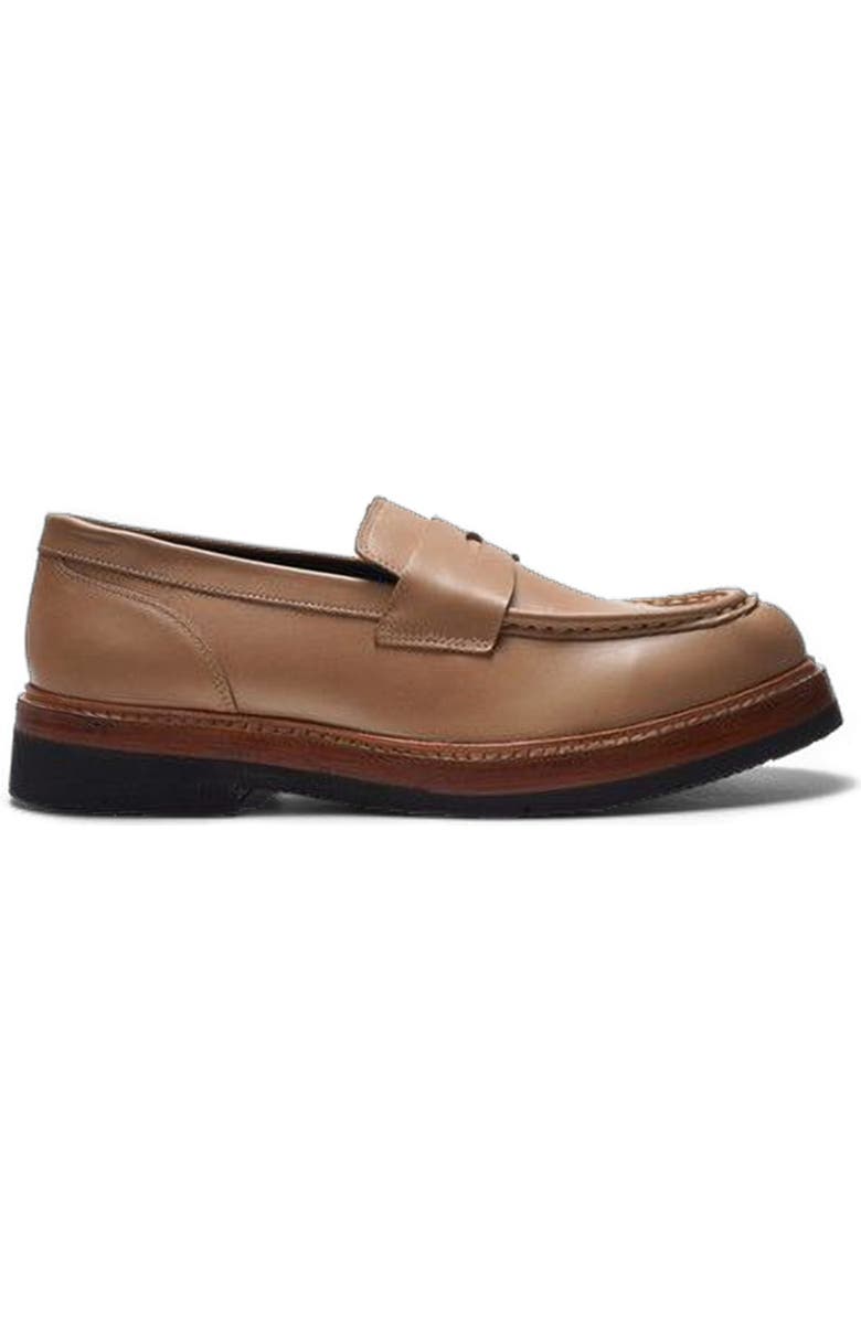 A. Veer Rhodes Penny Loafer, Main, color, Sand Leather