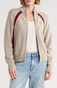Obey Lizzie Colorblock Zip Cardigan