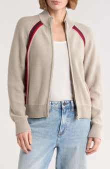Obey Lizzie Colorblock Zip Cardigan