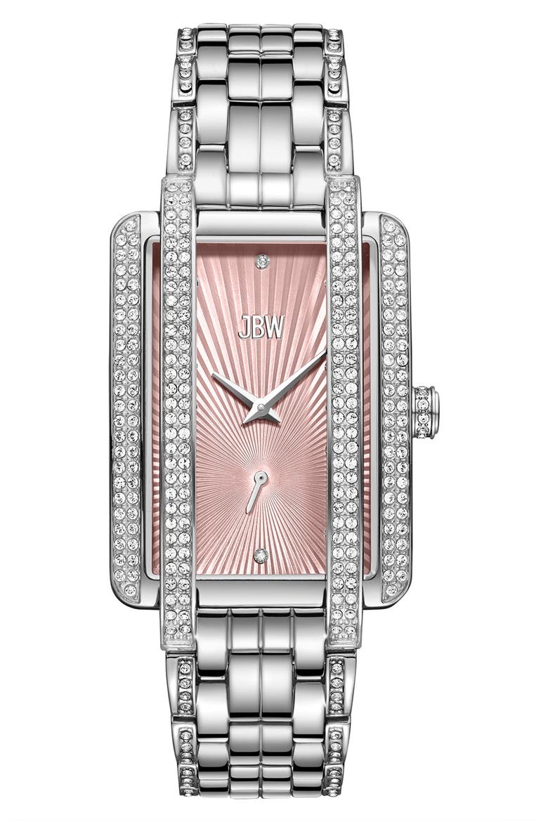 Mink Diamond Bracelet Strap Watch, 28mm, Main, color, STAINLESS STEEL