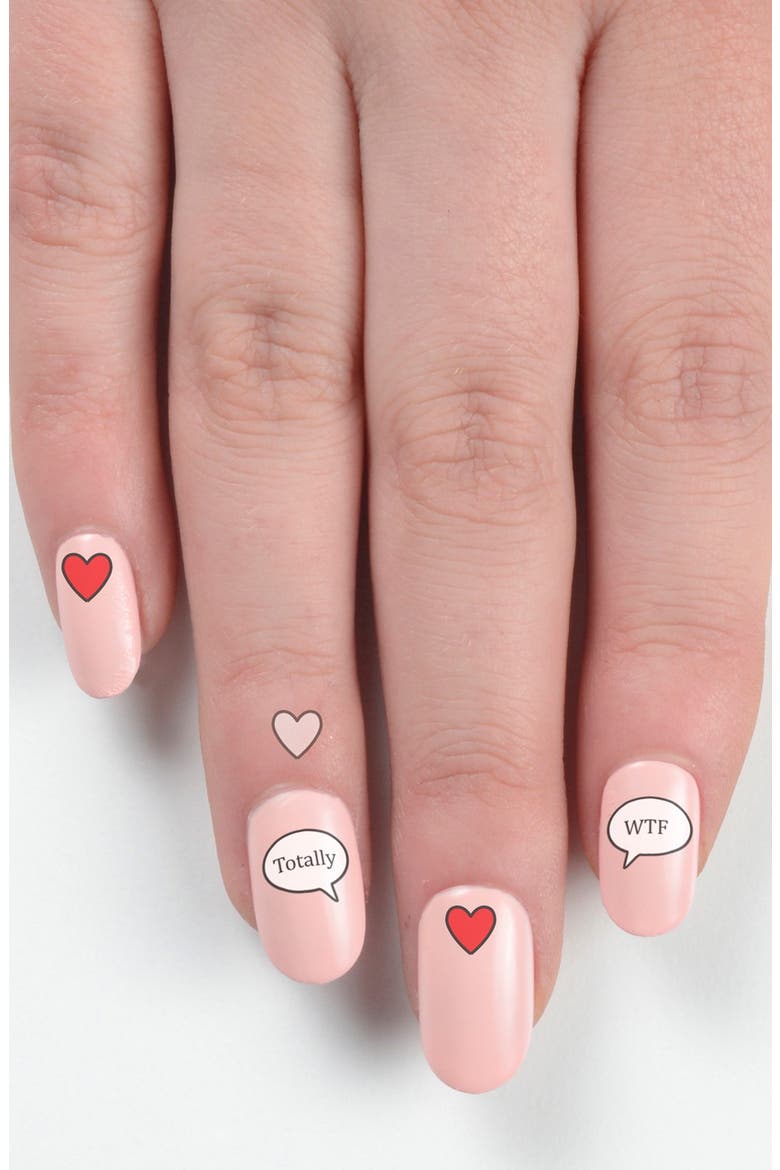 'Speech Bubbles' Nail Decals (Nordstrom Exclusive), Alternate, color, NO COLOR