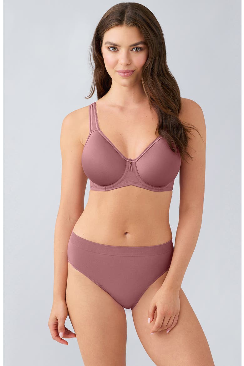 Basic Beauty Spacer Underwire T-Shirt Bra, Alternate, color, ROSE BROWN