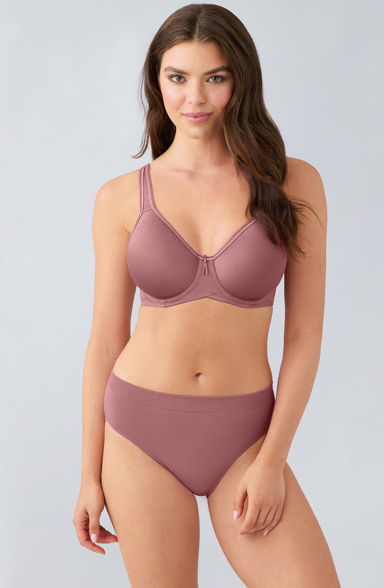 Wacoal Basic Beauty Spacer Underwire T-Shirt Bra, Alternate, color, Rose Brown