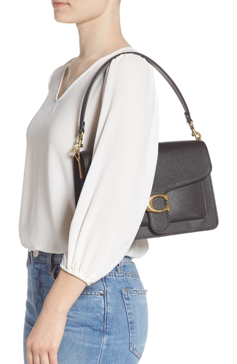 COACH Tabby Leather Shoulder Bag, Alternate, color,