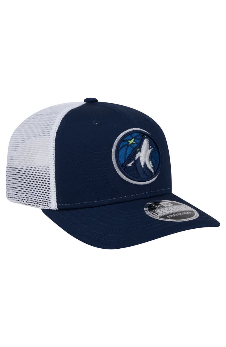 New Era Men's New Era Navy/White Minnesota Timberwolves Trucker 9SEVENTY Stretch-Snap Hat, Alternate, color, Navy