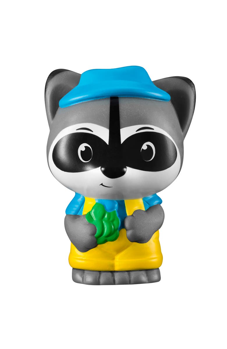 Timber Tots Food Truck 6 Piece Vehicle Playset, Raccoon Figure, Popup Roof, Alternate, color, Multicolored