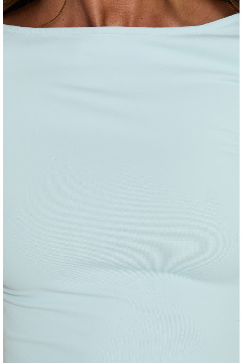 Daily Define Boatneck 3/4 Sleeve Top, Alternate, color, ICY BLUE