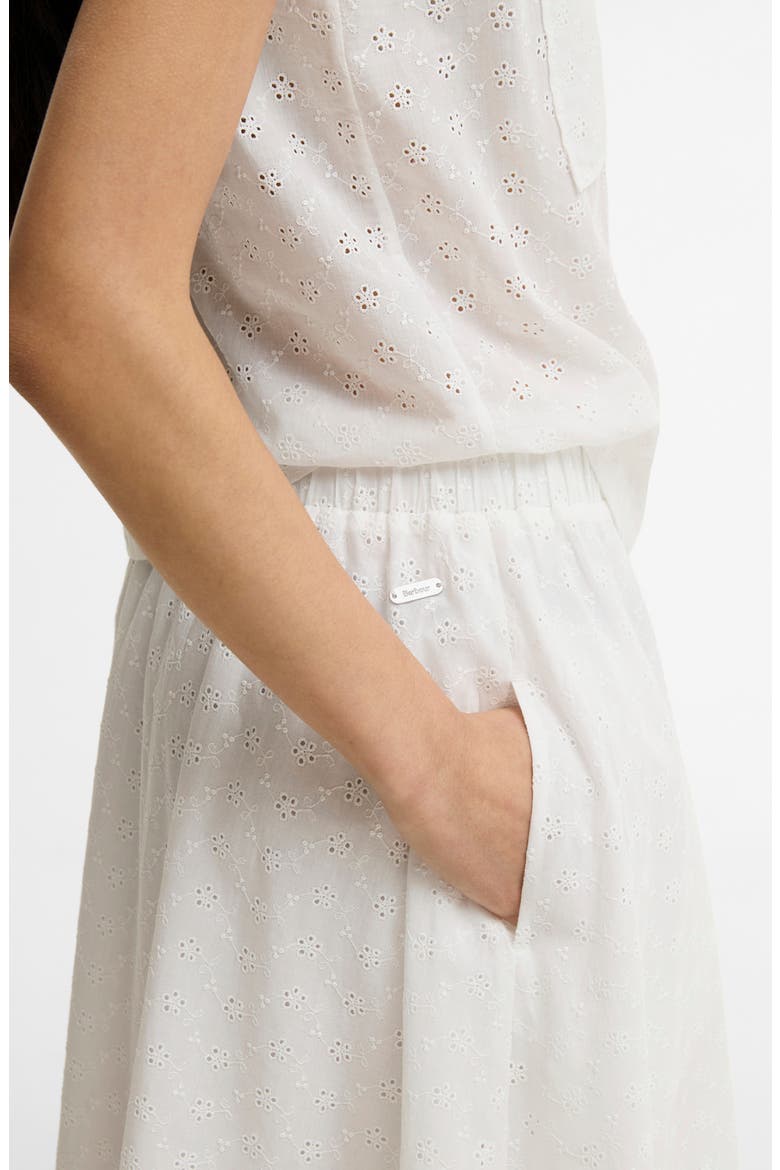 Melody Cotton Blend Eyelet Skirt, Alternate, color, WHITE