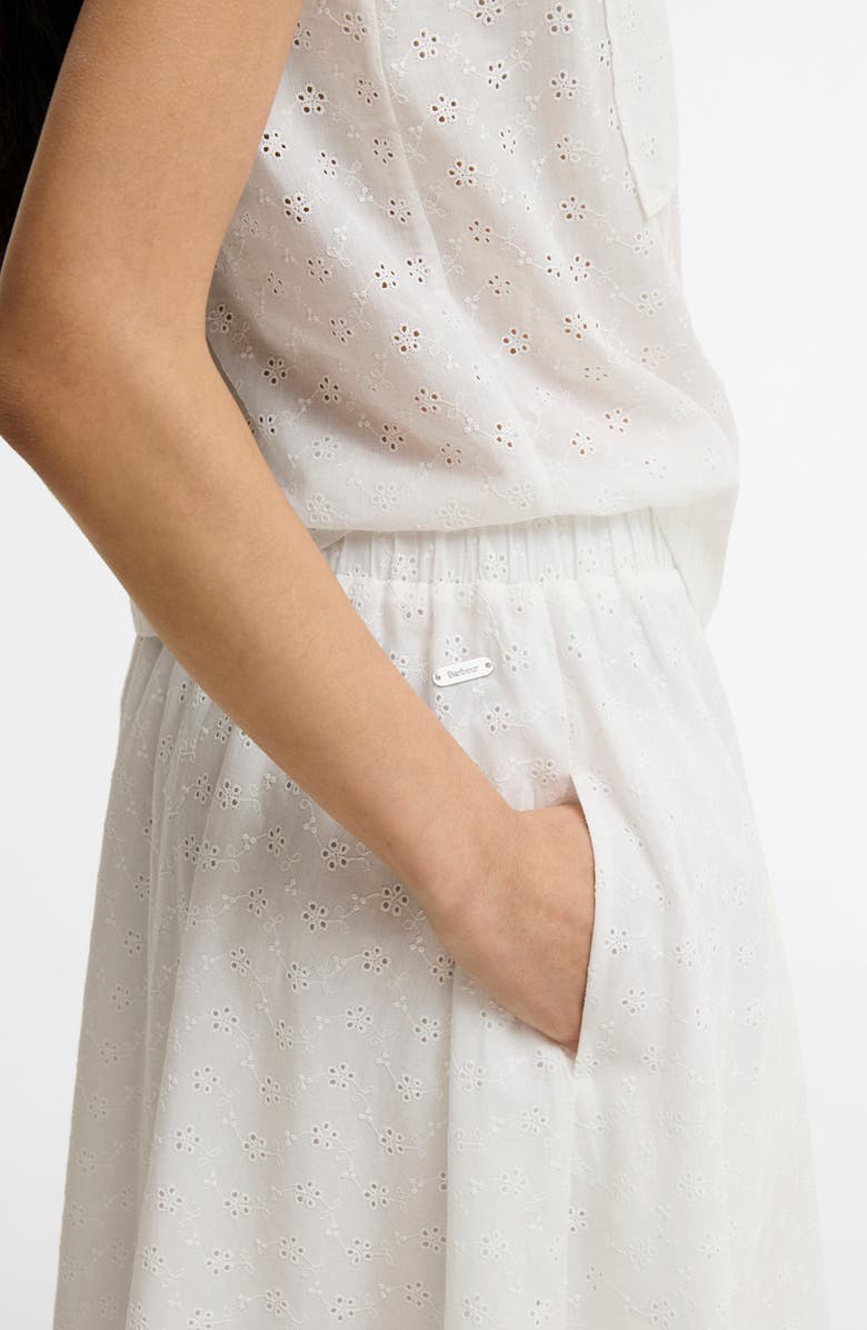 Barbour Melody Cotton Blend Eyelet Skirt, Alternate, color, 