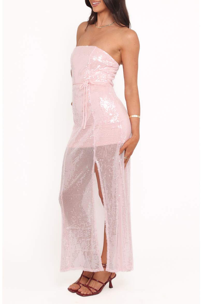 Liliane Sequin Strapless Maxi Dress, Alternate, color, PINK SEQUIN