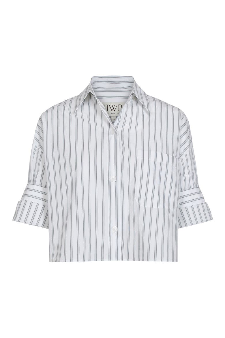Next Ex Crop Shirt, Alternate, color, WHITE / GREEN
